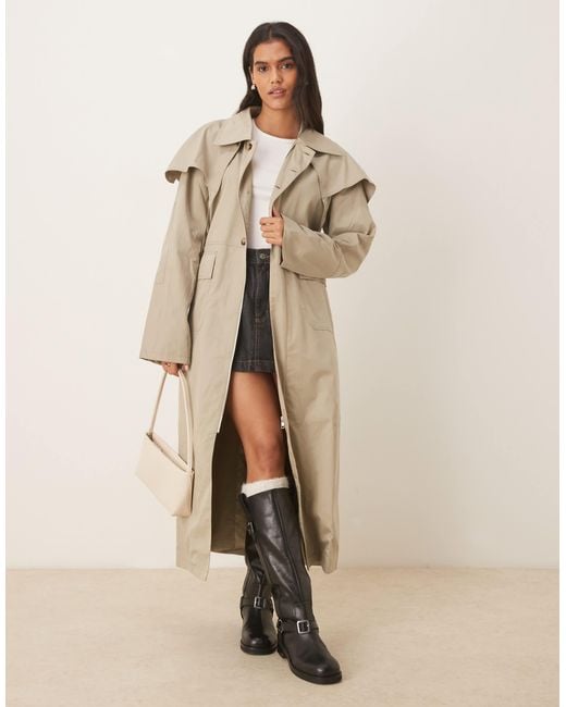 Vrg Grl Natural Longline Mac Coat