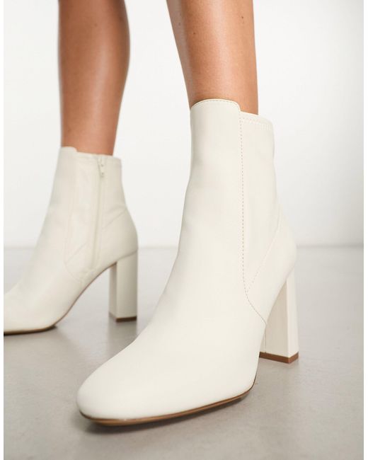 ALDO White Laurella Heeled Ankle Boots