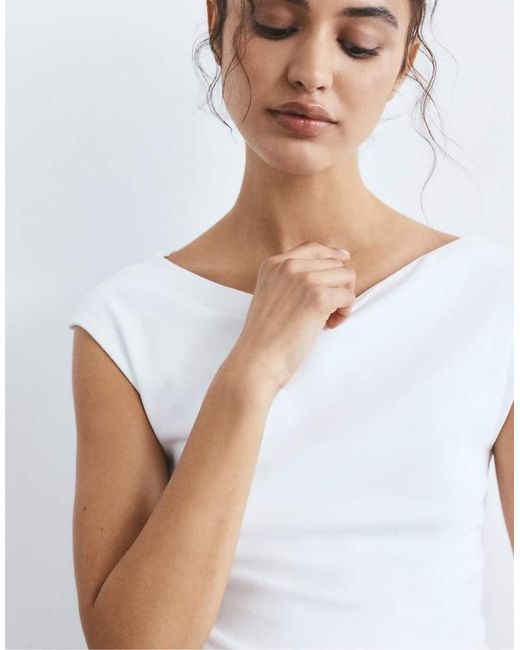 Pull&Bear Blue Short Sleeve Bodysuit