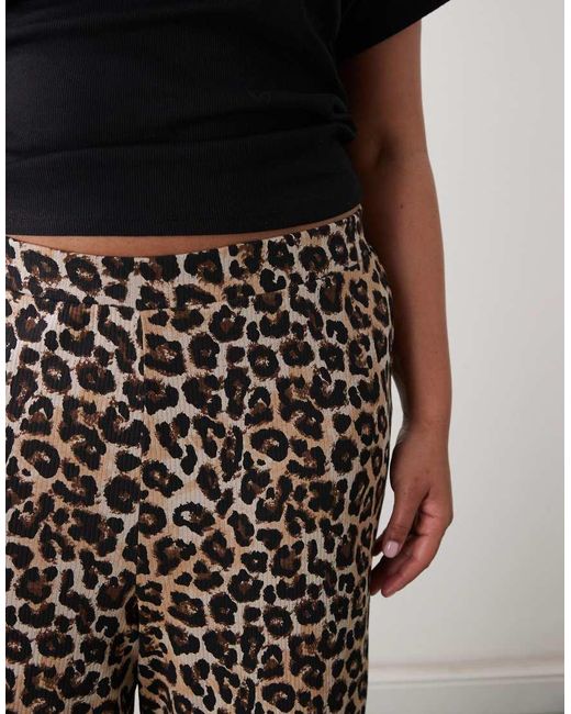 Noisy May Black Wide Leg Ribbed Trouser