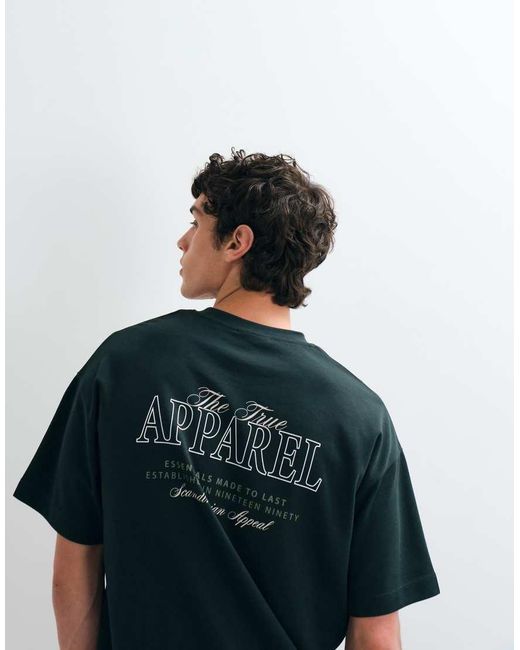 Jack & Jones Multicolor Oversized Backprint Script T-shirt for men