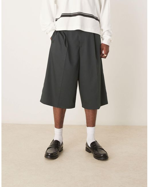 ASOS – oversize-bermudashorts in Natural für Herren