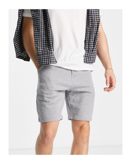 Pantaloncini slim mélange da Uomo di ASOS in Grigio | Lyst