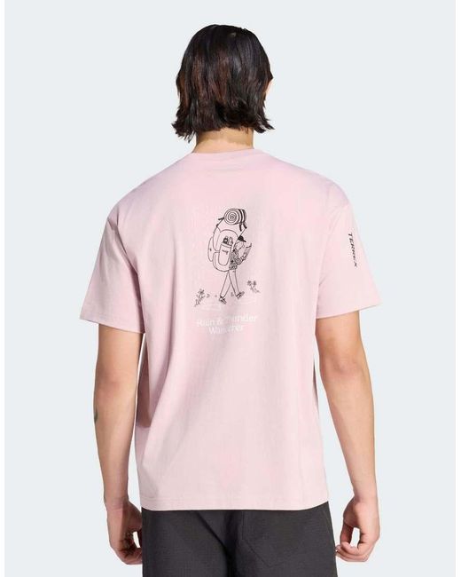 Adidas Originals Pink Terrex Wanderer Graphic T-shirt