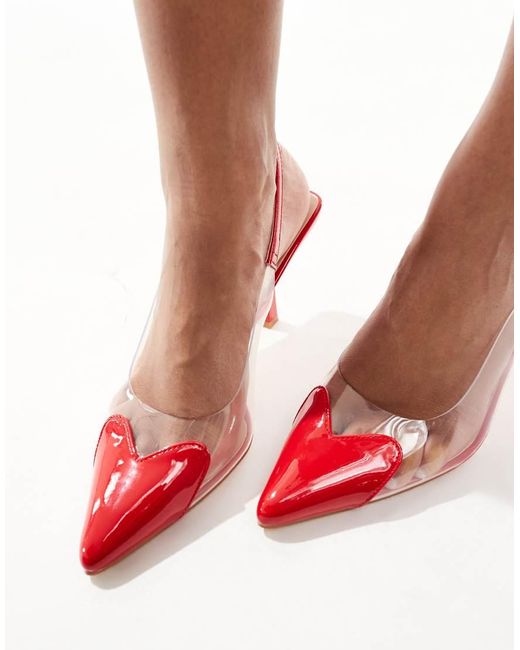 SEQWL White Salado Sling Back Heeled Sandals With Pointed Toe