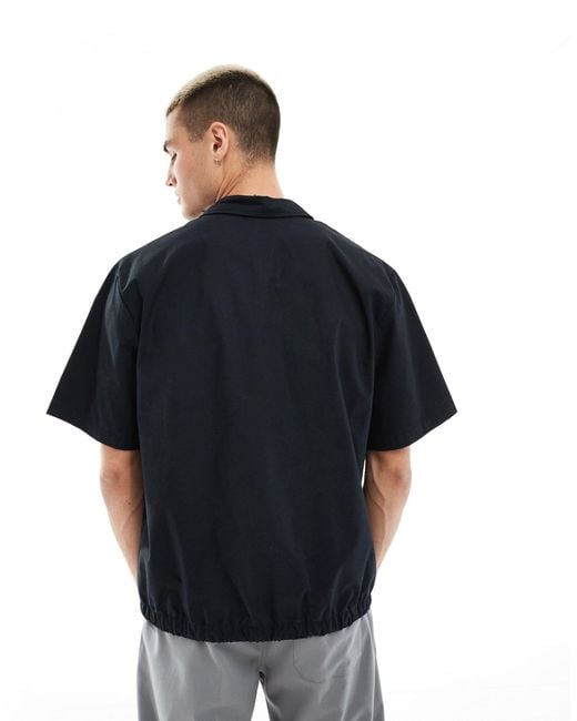 Nike Blue Club Woven Short Sleeve Shirt for men