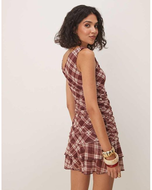 ASOS Multicolor One Shoulder Asymmetric Twist Strap Mini Dress
