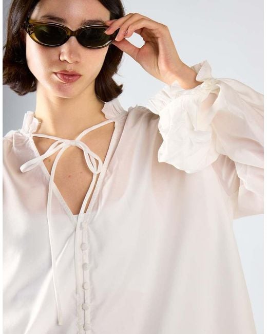 Glamorous Blue Boho Blouse