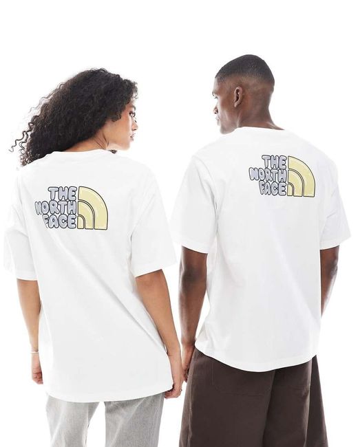 The North Face White Bubble Dome Unisex Relaxed Backprint T-shirt