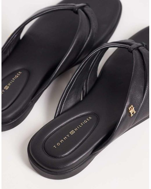 Tommy Hilfiger Black Elevated Flip Flop