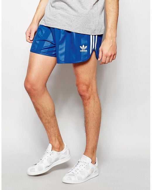 Adidas Originals Blue Retro Shorts Aj6933 for men