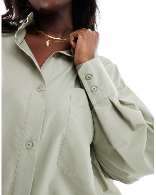 Asos design curve - chemise oxford - kaki ASOS en coloris Green