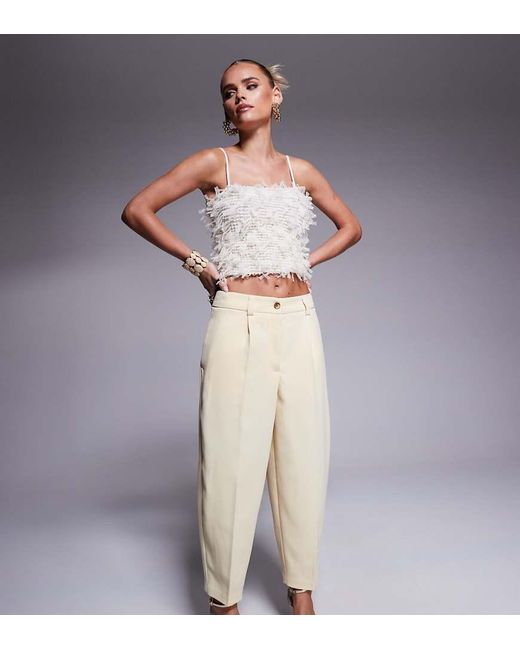 River Island Yellow Barrel Leg Trouser