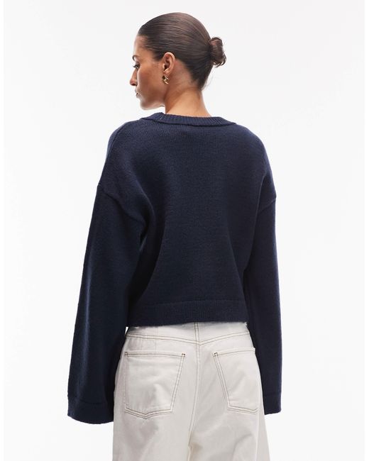 ASOS Blue – flauschiger strickpullover