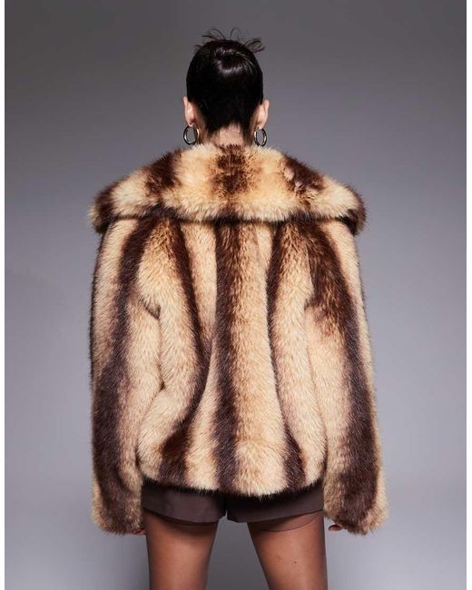 Aria Cove Gray Faux Fur Midi Coat