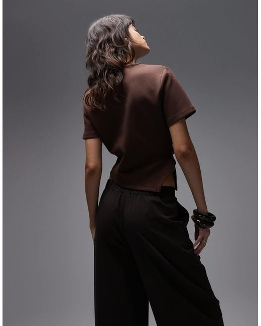 ASOS Black Asym Drape Tee