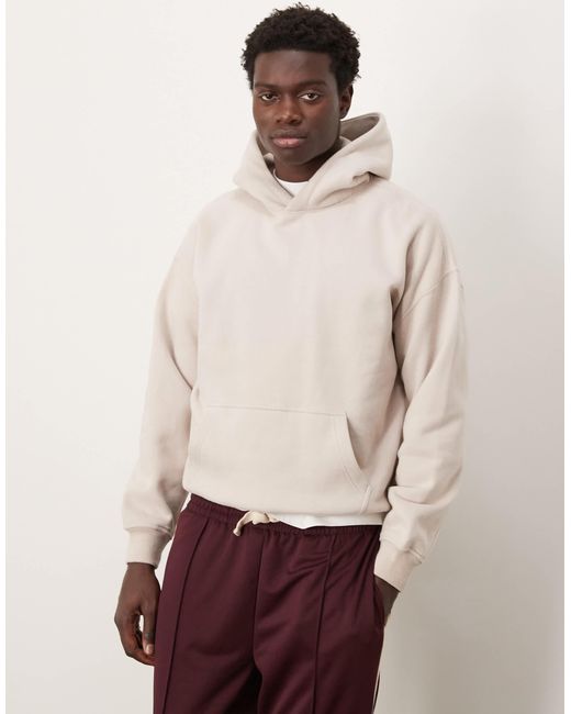 Abercrombie & Fitch – essential – kurz geschnittener kapuzenpullover in White für Herren