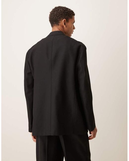 ASOS Black Slouchy Painter Suit Jacket for men