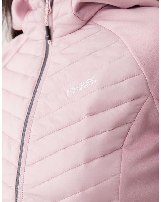Regatta Pink Andreson Hybrid Hooded Quilted Jacket