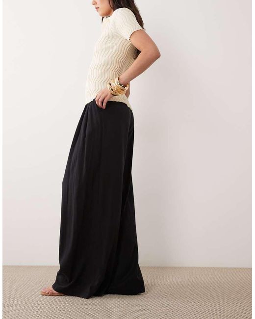 ASOS Black Gathered Waist Trousers