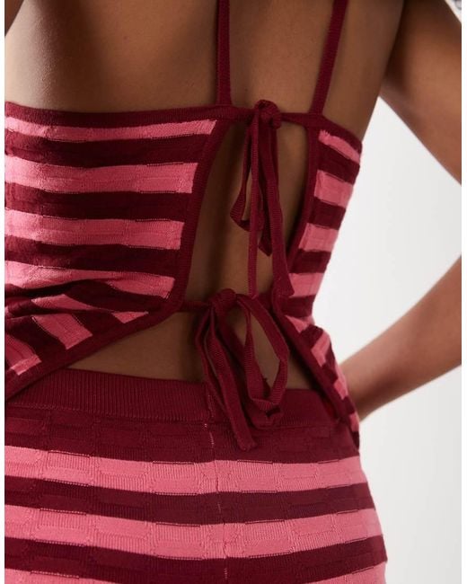 Mango Red Teen Halterneck Knitted Top Co-Ord