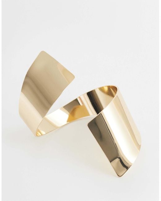ASOS Metallic Large Wrap-around Cuff Bangle
