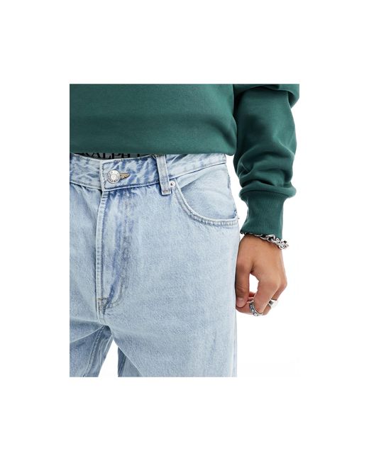 Bershka – gerade geschnittene vintage-jeans in Green für Herren