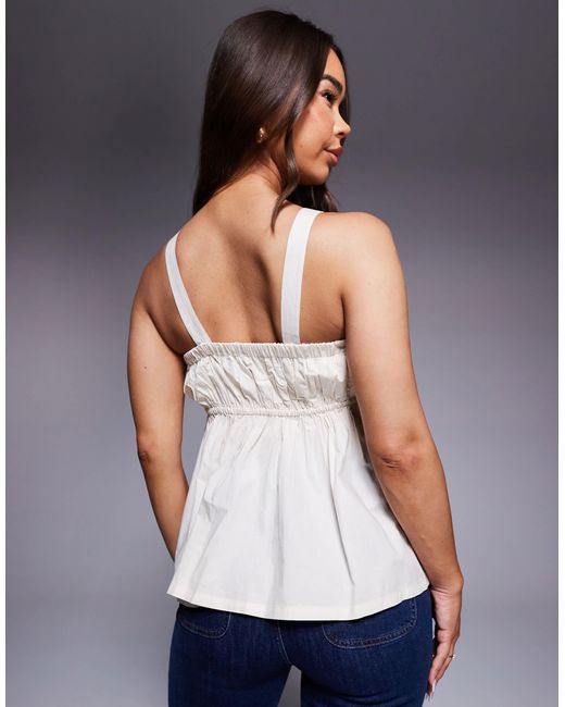 River Island Gray – neckholder-oberteil aus popeline