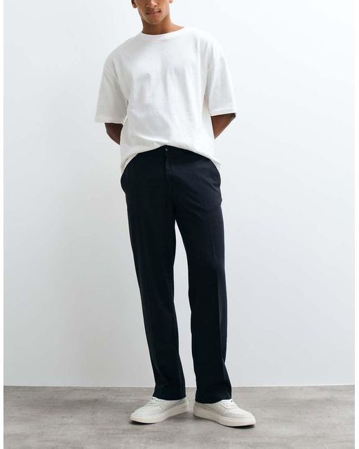 ASOS Black Flexmaxtm Smart Straight Trousers for men