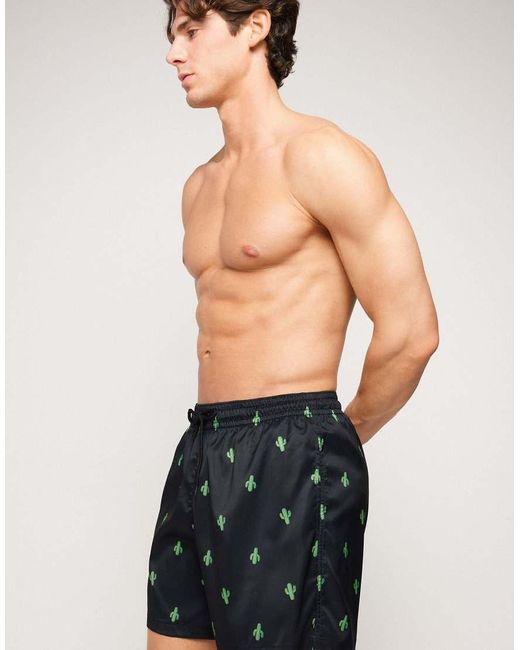 Tezenis Black Printed Swimming Shorts for men