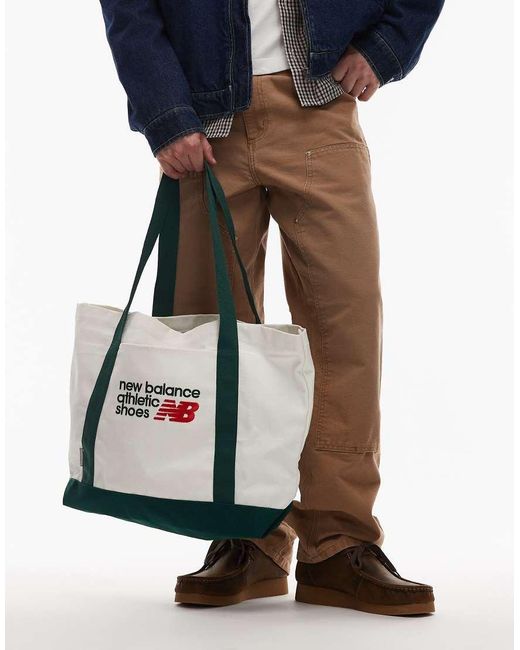 New Balance Blue Canvas Tote Bag for men