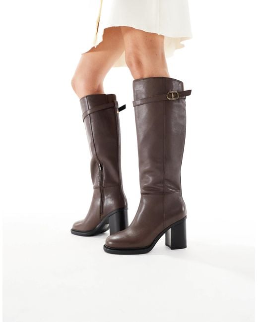 ALDO Black Curculios Block Heel Round Toe Knee Boots