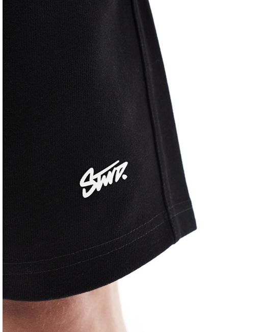 Pull&Bear White Stwd Jersey Shorts for men