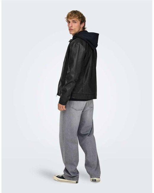 Only & Sons Black Jacket for men