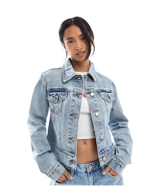 Miss Selfridge Blue Denim Girlfriend Jacket