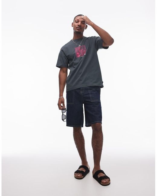 Rip Curl Blue Raw Energy Zine T Shirt for men