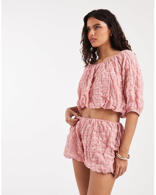 ASOS Pink Bubble Bloomer Short