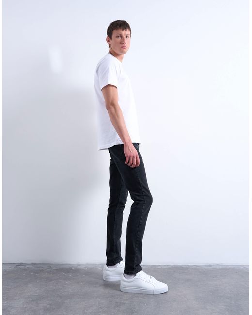 Topman – eng geschnittene stretch-jeans in Blue für Herren