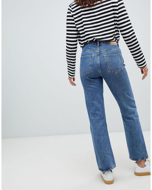 Weekday Denim Voyage Cotton Straight Leg Jean in Blue | Lyst UK