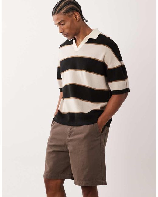 ASOS Brown Mid Length Jort for men