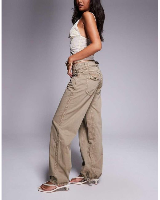 Abrand Jeans Brown 99 Low Baggy Utility Jeans