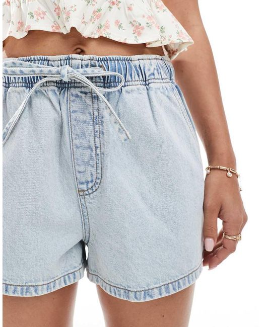 Pantalones Cortos Vaqueros Sin Cierres Con De -Azul ASOS de color Blue