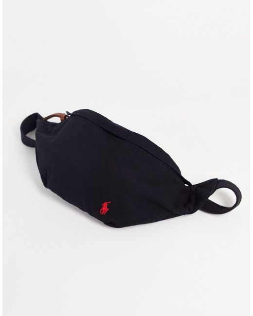 Polo Ralph Lauren Black Canvas Bum Bag for men
