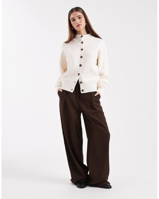 ASOS Natural High Crew Neck Cardigan