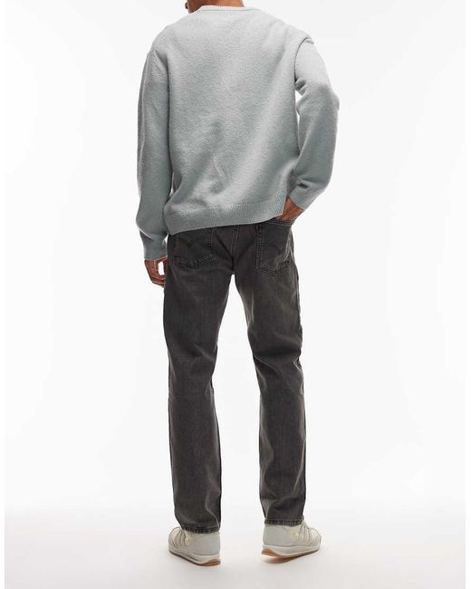 Vaqueros Con Lavado Gris Oscuro De Corte Recto Holgado 555 '96 De Levi's de hombre de color Black