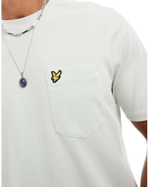 Lyle & Scott White Ss T-Shirts Pocket T-Shirt for men