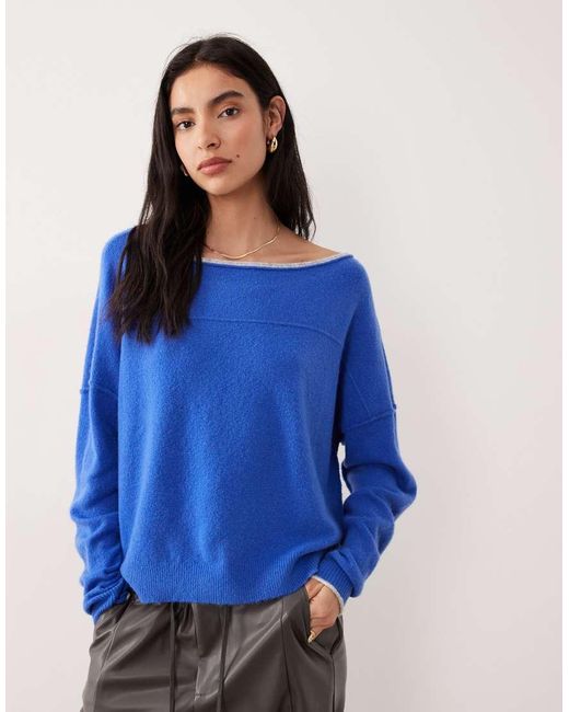 Free People Blue See Me Pullover