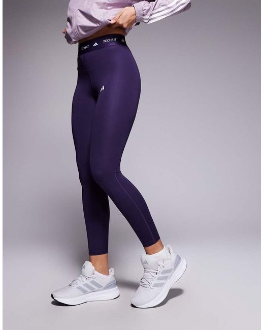 Adidas Originals Purple Adidas Training Tech Fit 7/8 leggings