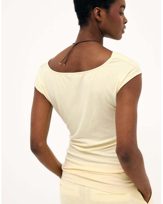 NA-KD Natural Waist Knot Detail Top