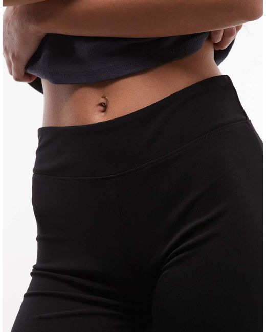Weekday Black Low Rise Waistband Detail Bootleg Trousers